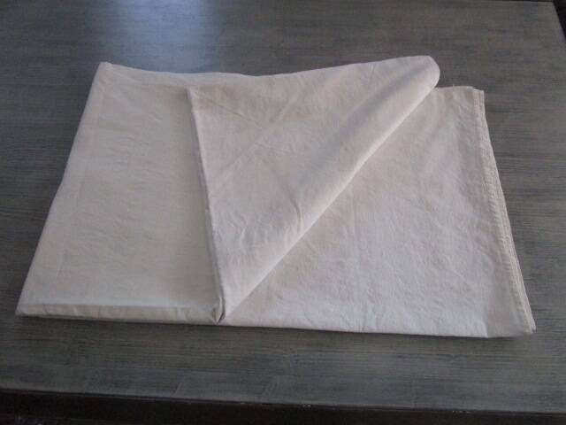 Antique cotton sheet: 320x200cm - monogrammed