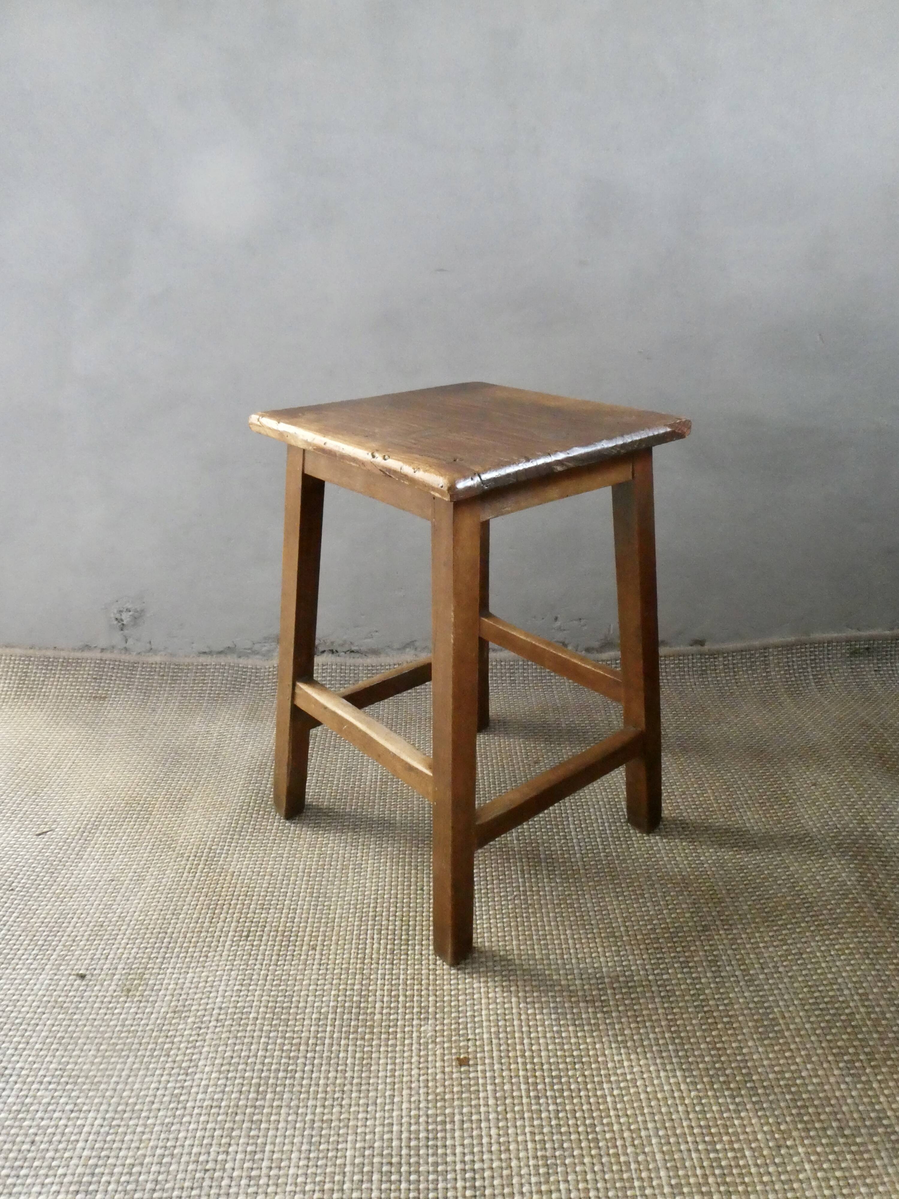 Wooden workshop stool, 50s-60s