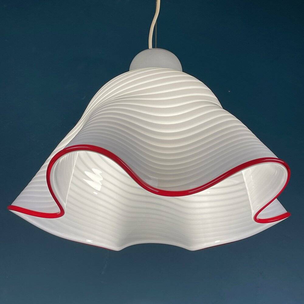 Murano glass Fazzoletto pendant, Italy, 1970s