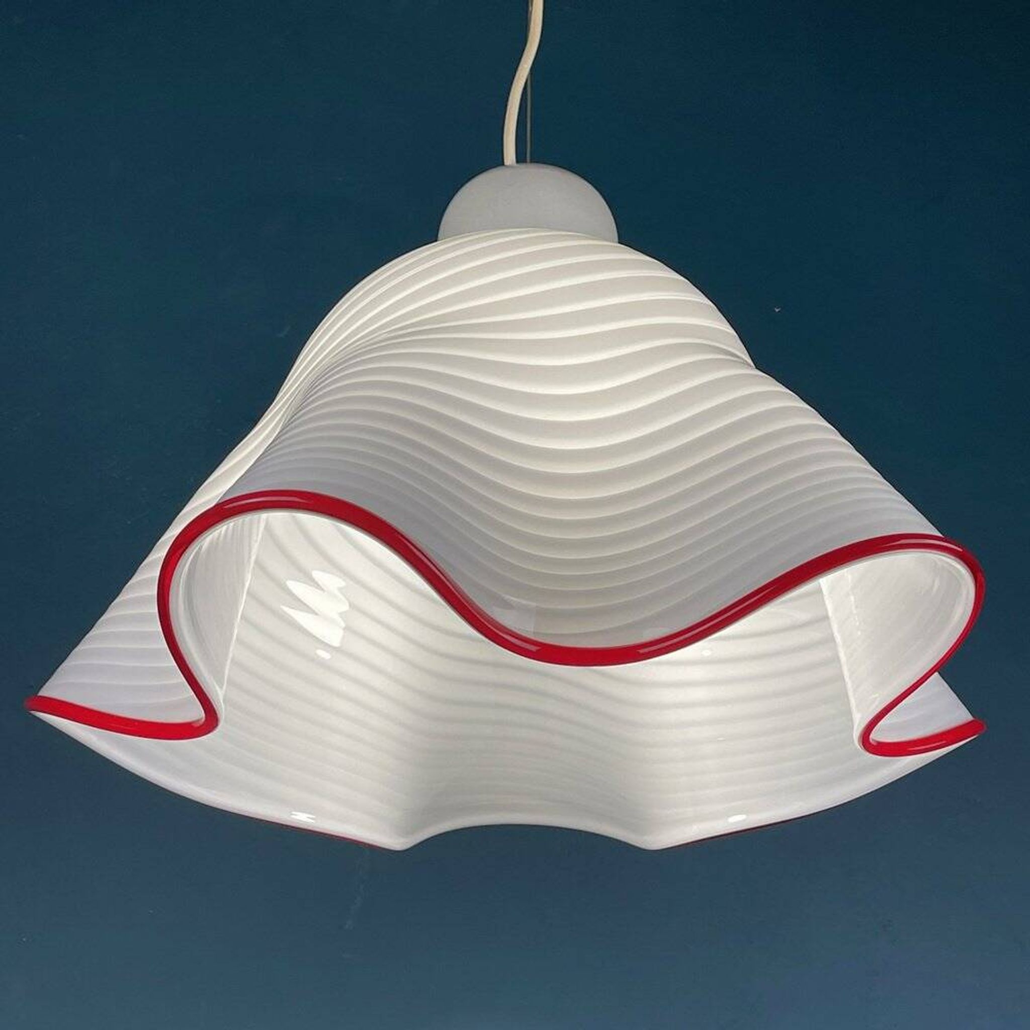 Murano glass Fazzoletto pendant, Italy, 1970s