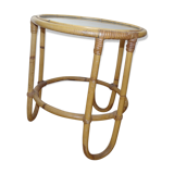 rattan harness, glass tray, 1950, delivery offered
