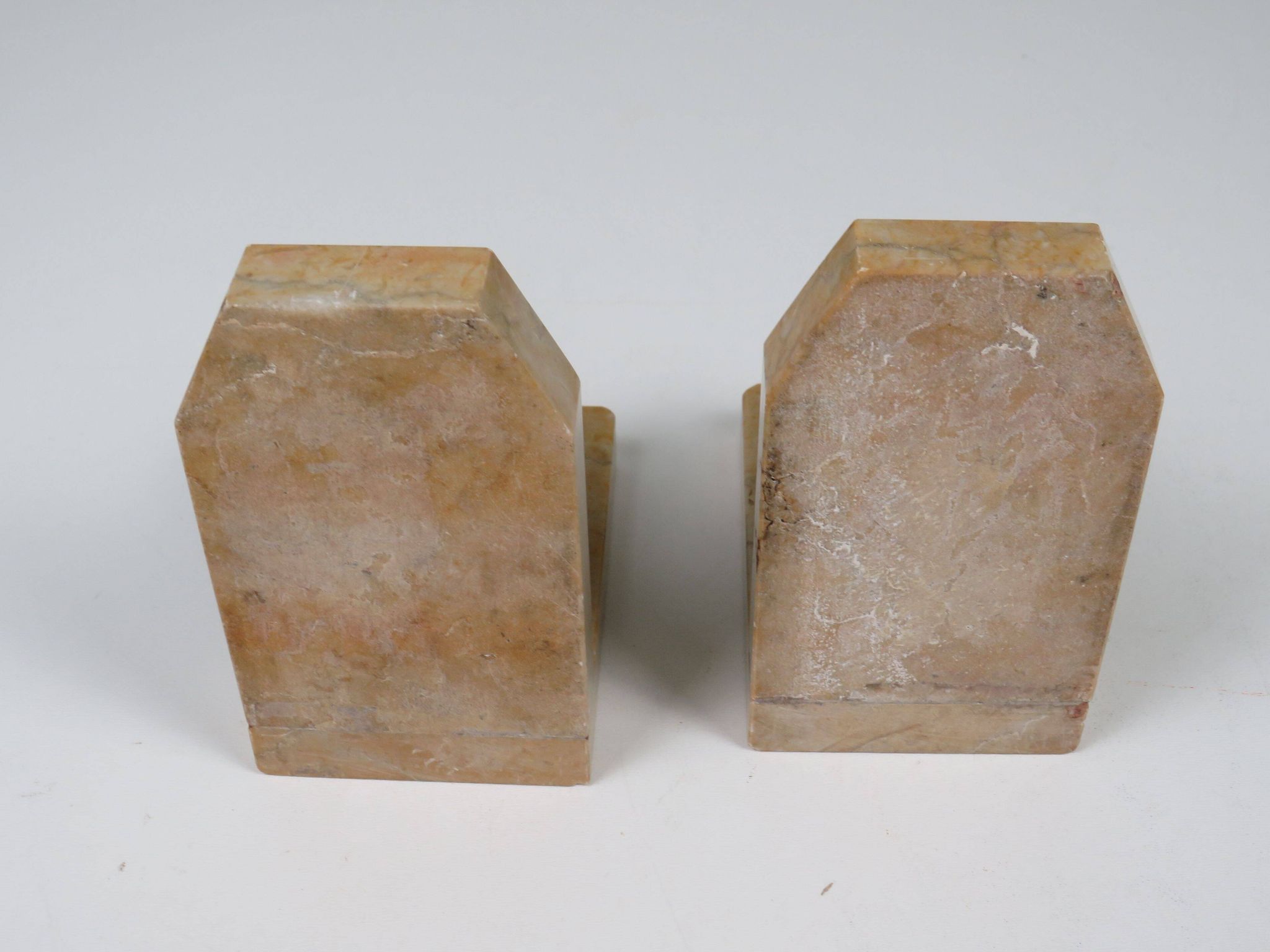 Pair of marble bookends, Belgium early 20th century