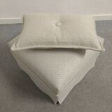 Pouf and its Sanderson cotton cushion