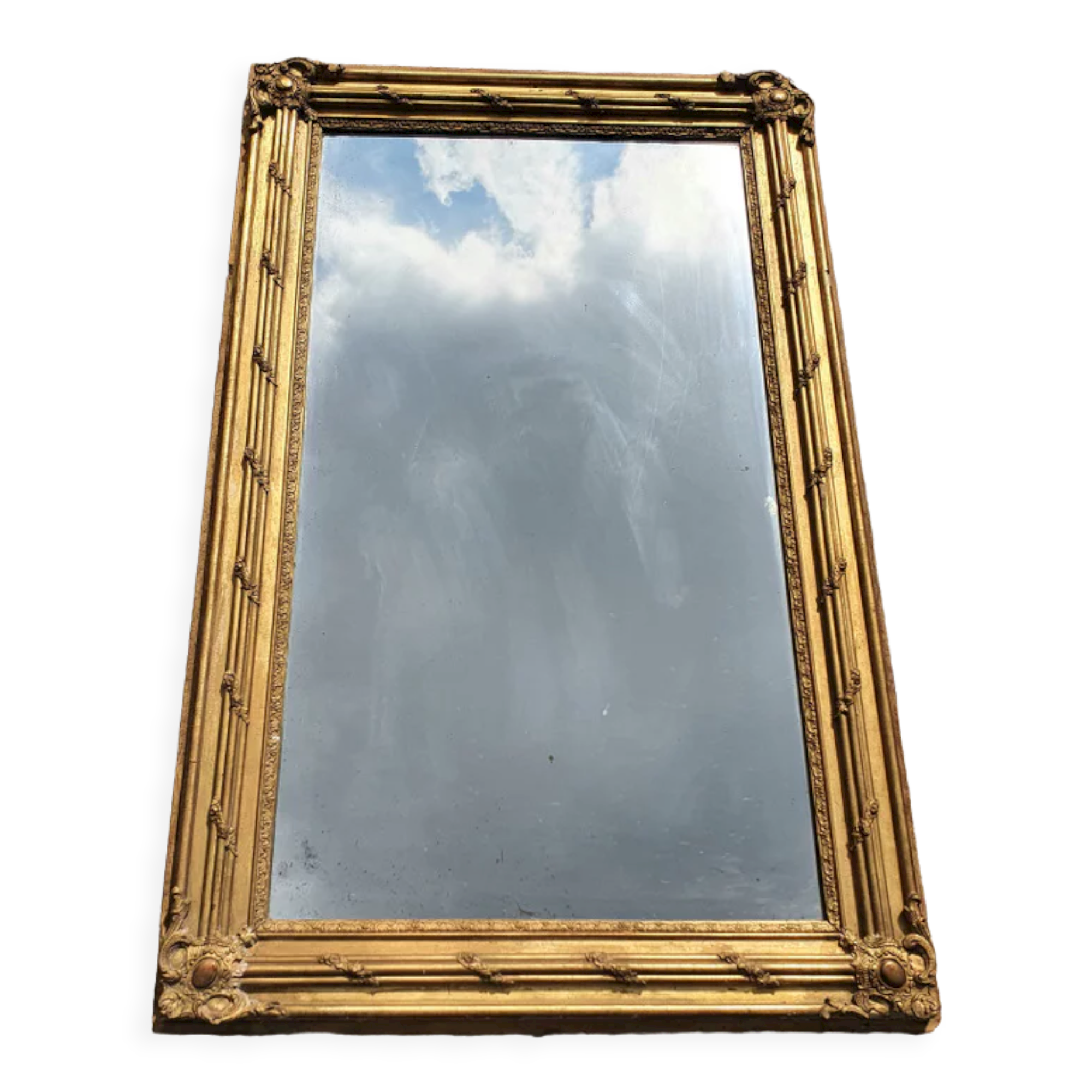 Old Large Carved Golden Mirror 91x148cm