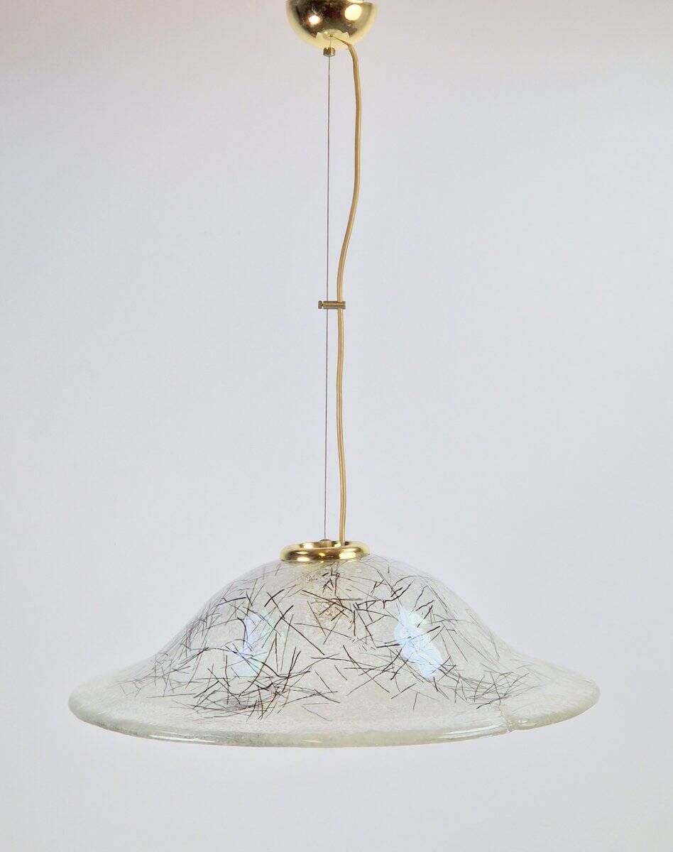 Vintage Murano Glass Pendant Lights from Kaiser-Leuchten, 1960s, Set of 2