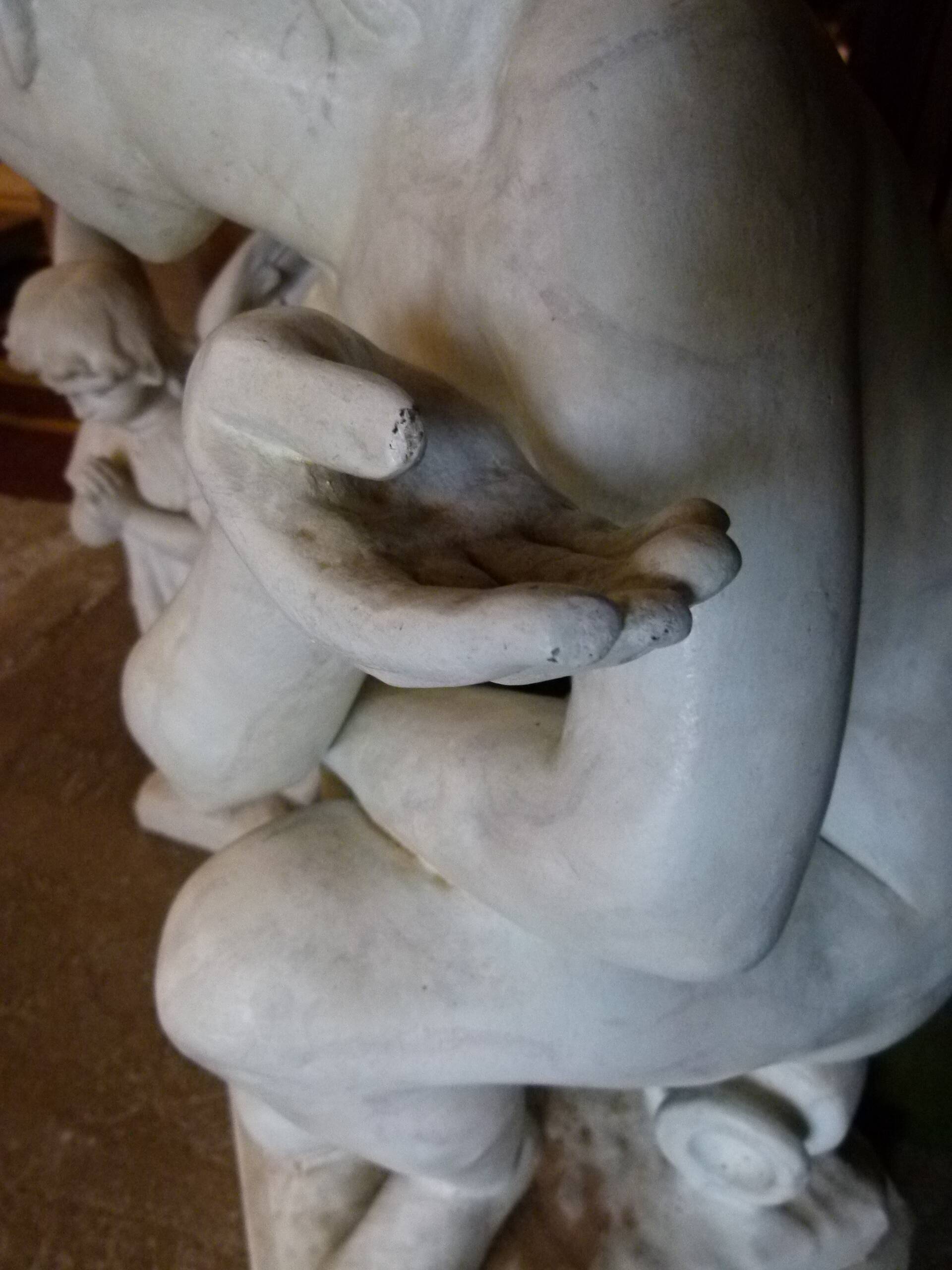 Painted bronze sculpture