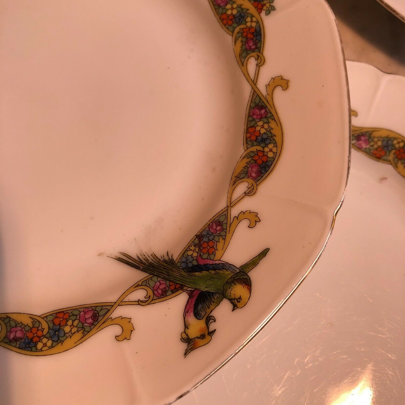 Set of 6 dessert plates in German porcelain