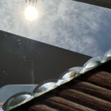 Pair of beveled octagonal mirrors