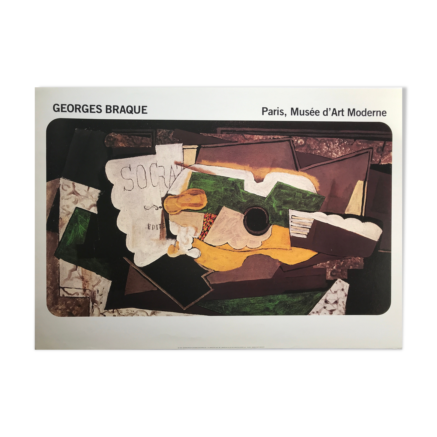 Vintage poster by Georges BRAQUE, Museum of Modern Art, 1987