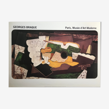 Affiche vintage de Georges Braque musée d'art moderne 1987