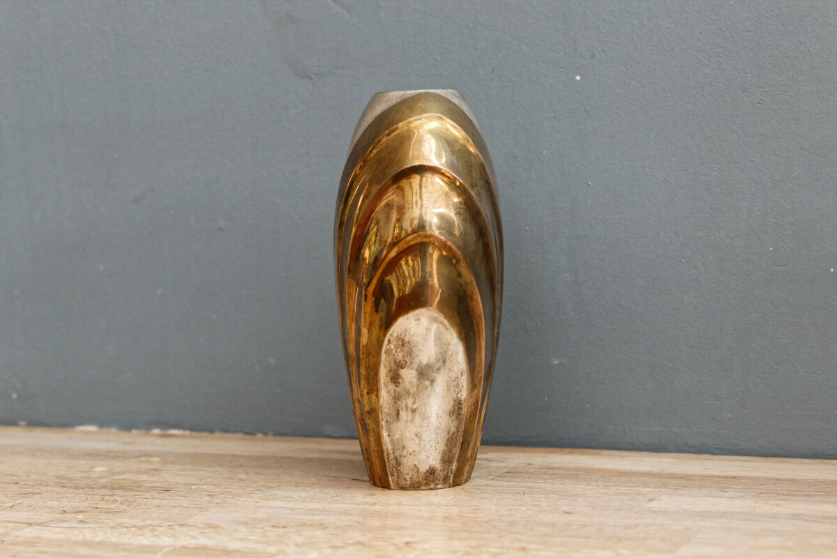 Art Deco metal vase