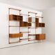 Kai Kristiansen four bay teak wall unit with a dresser, FM Mobler, Denmark
