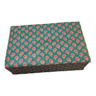 Antique fabric sewing box