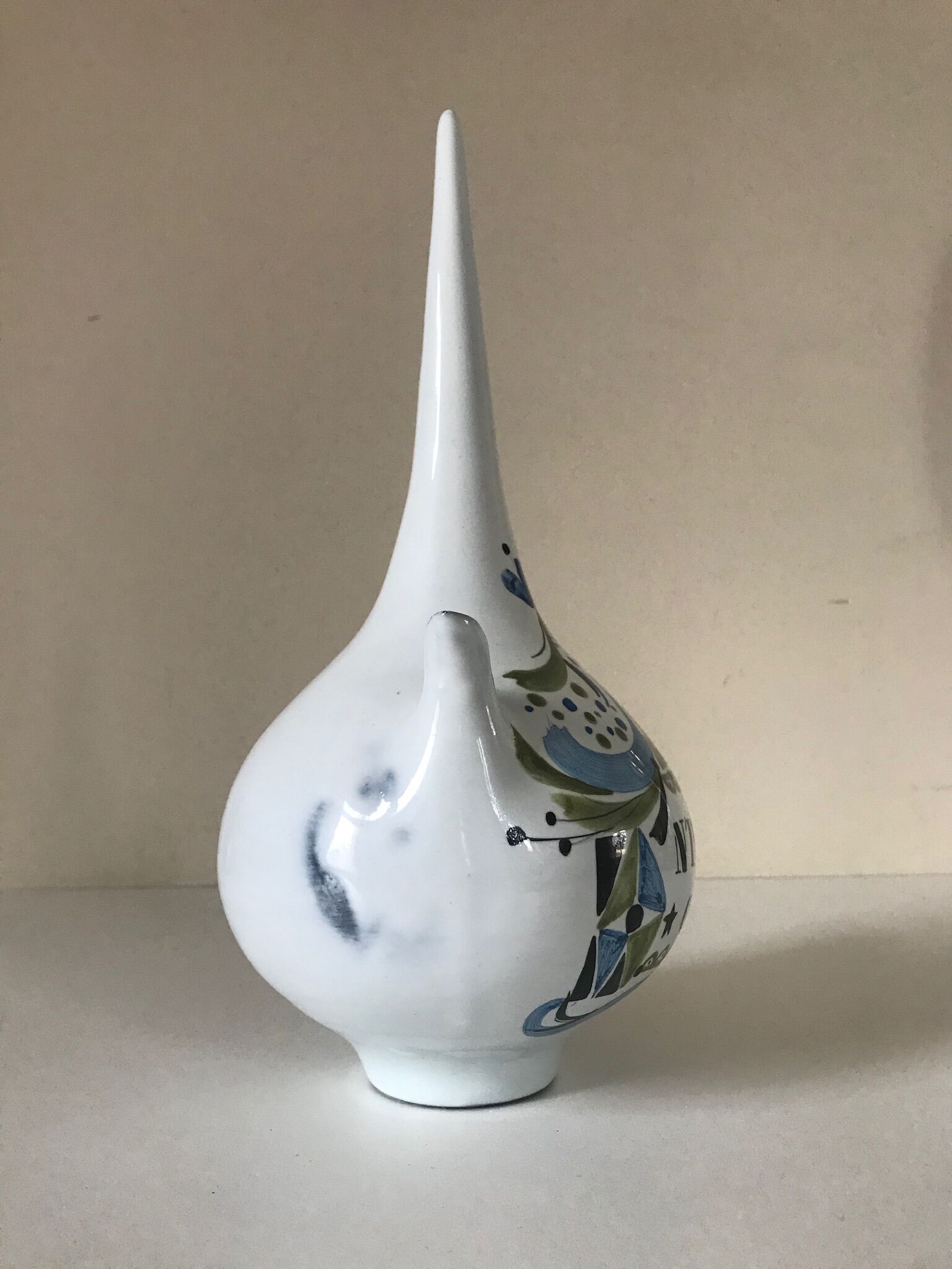 Ceramic alcohol bottle design roger capron 1960