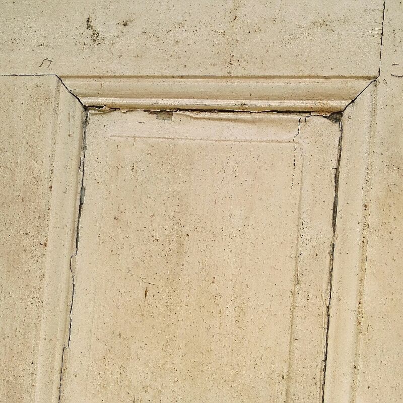 Old interior door painted wood handle vintage porcelain N°5