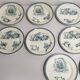 Table service 12 old plates Terre de Fer Rocaille , Faience Pexonne