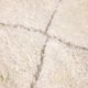 Moroccan Berber carpet Beni Ouarain corridor ecru with engraved diamonds 256x83cm