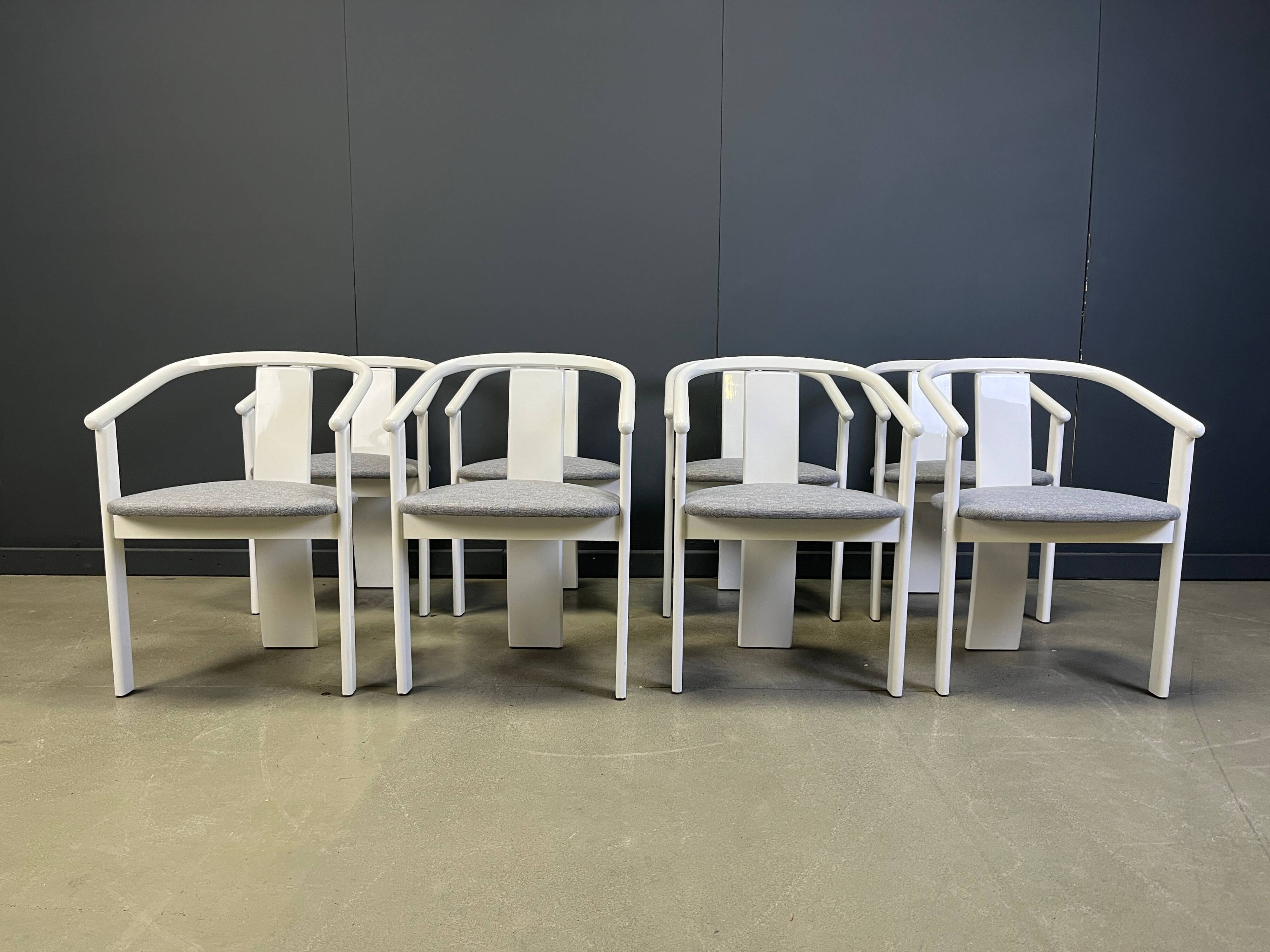 Post modern Spanish dining chairs, set of 8 - 1980s