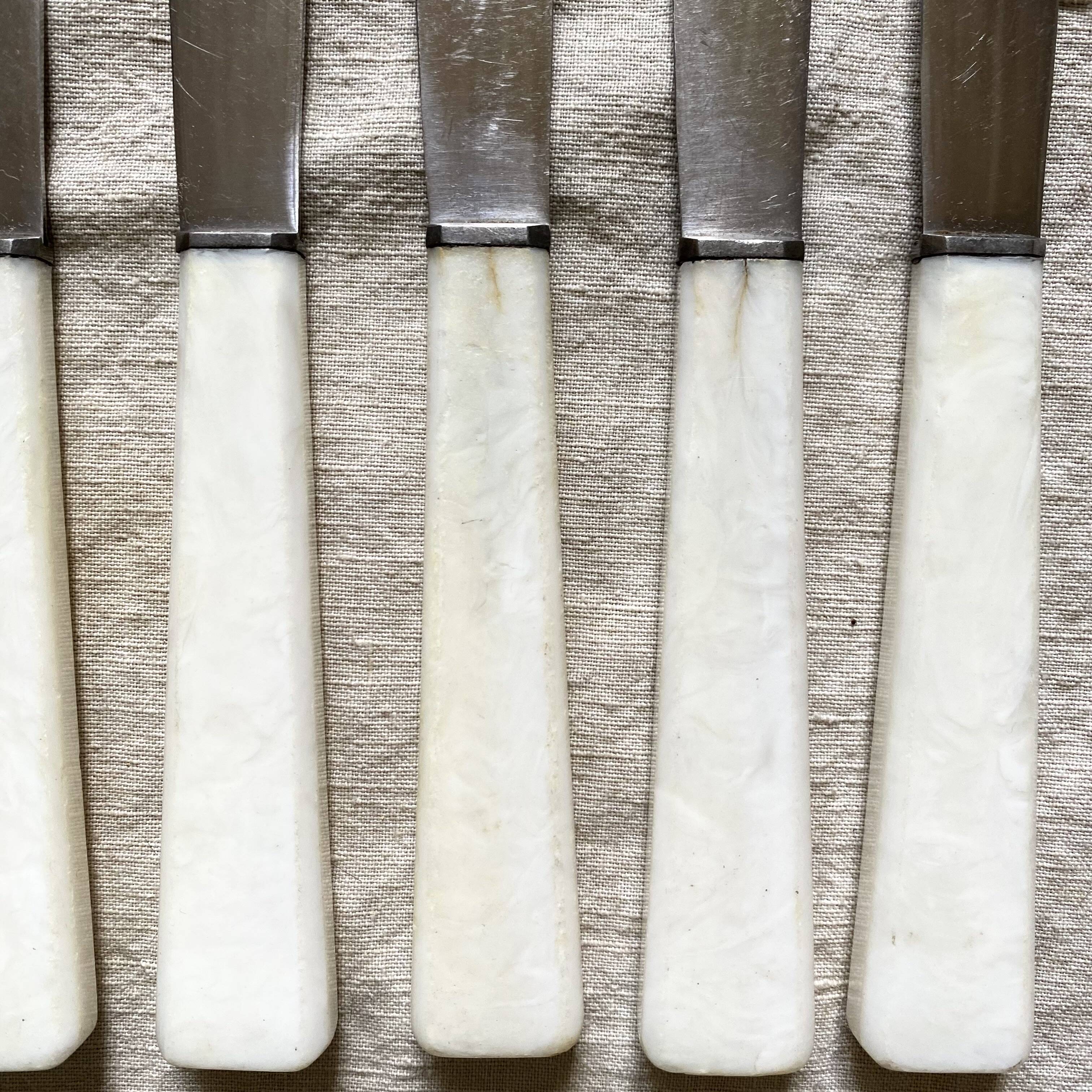 8 antique stainless knives
