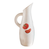 vintage ceramic pitcher Longchamp tomato hard-boiled egg design