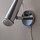 Modernist chrome metal wall light, France circa 1970.