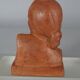 Gaston Hauchecorne bust of young woman terracotta artist's proof dated 1942 Signed 085