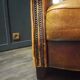 Robust vintage sheepskin armchair