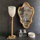 Lampe Napoléon III en bronze et tulipe en verre pressé