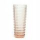 Bowling pin vase, mid-century modern, rosaline glass, Ząbkowice, Poland, 1970s