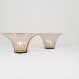 Art Deco Ensemble / Swedish Grace of 4 Glass Containers by Simon Gate Orrefors Sweden 1920s