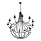 black metal monumental chandelier