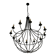 black metal monumental chandelier