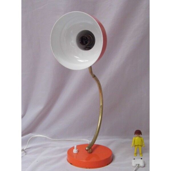 Vintage Orange metal lamp years 70