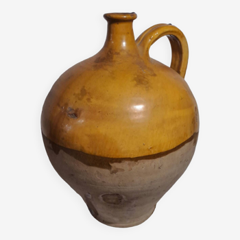 Large glazed terracotta cantir diving jug