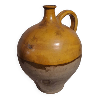 Large glazed terracotta cantir diving jug