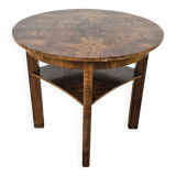 Art Decò Round Walnut Coffee Table