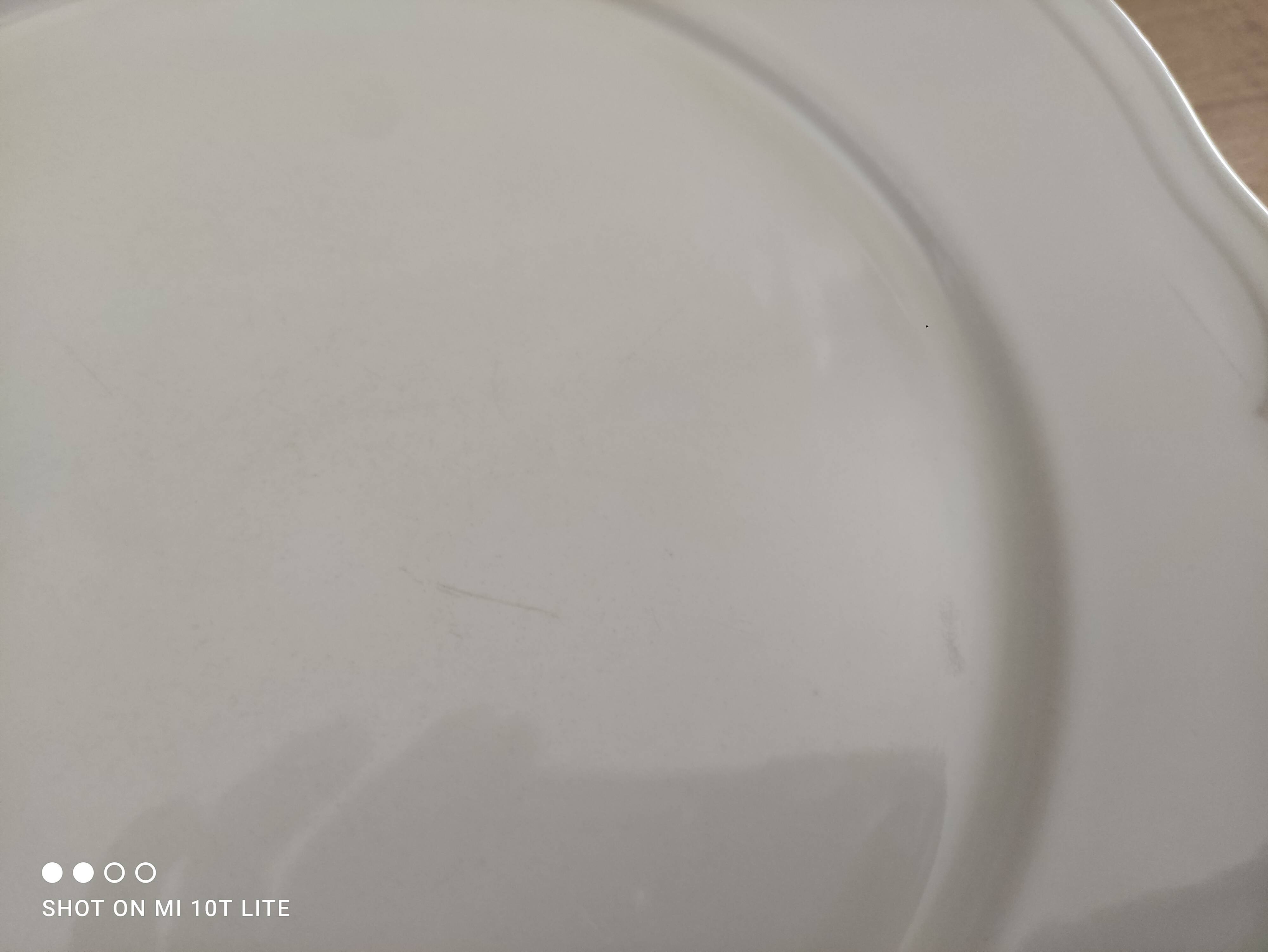 Lot de 6 assiettes plates en grès émaillé beige IKEA marli échancré