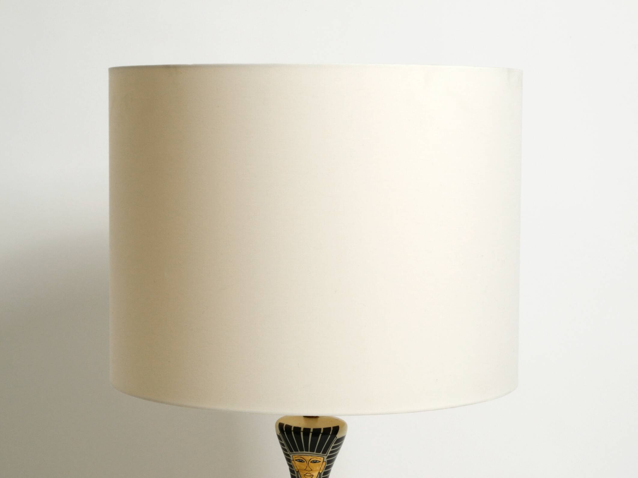 Large ceramic table lamp with Egyptian motifs by Nicolas Blandin, Paris