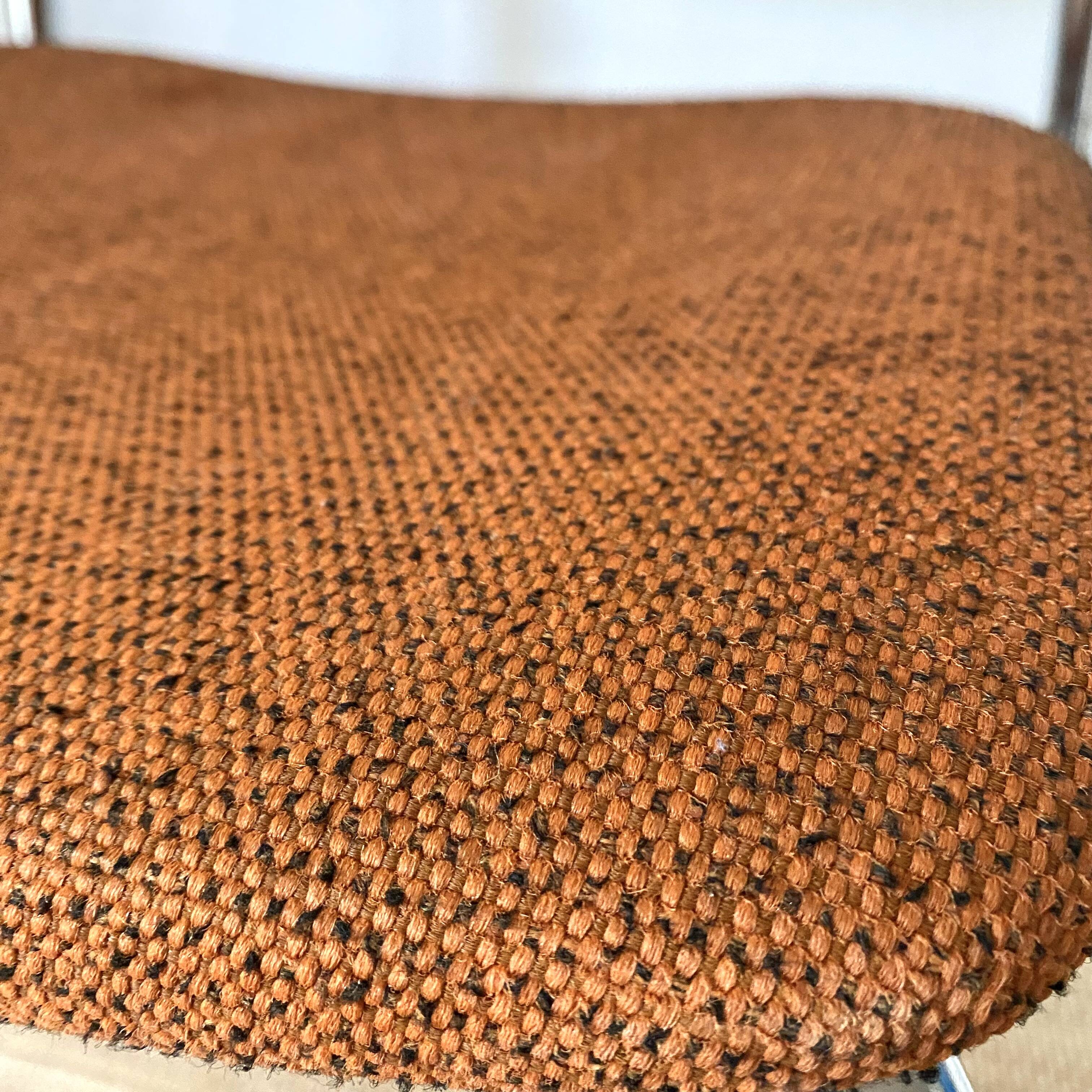 Pair of vintage Eurosit chairs, chrome and tweed, 1970s
