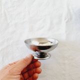 Lot de 6 tasses vintage pour desserts, glaces ou sauces en acier mat de haute qualité datant des ann