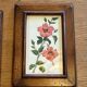 Duo de peintures motif floral signés