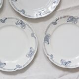 Set of 4 flat plates, Onnaing Algéciras model