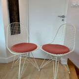 Pair of Wire chairs by Ray & Charles Eames, Vitra edition
