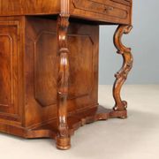 Antique Louis-Philippe hairdresser in walnut and cherry, 19th century.