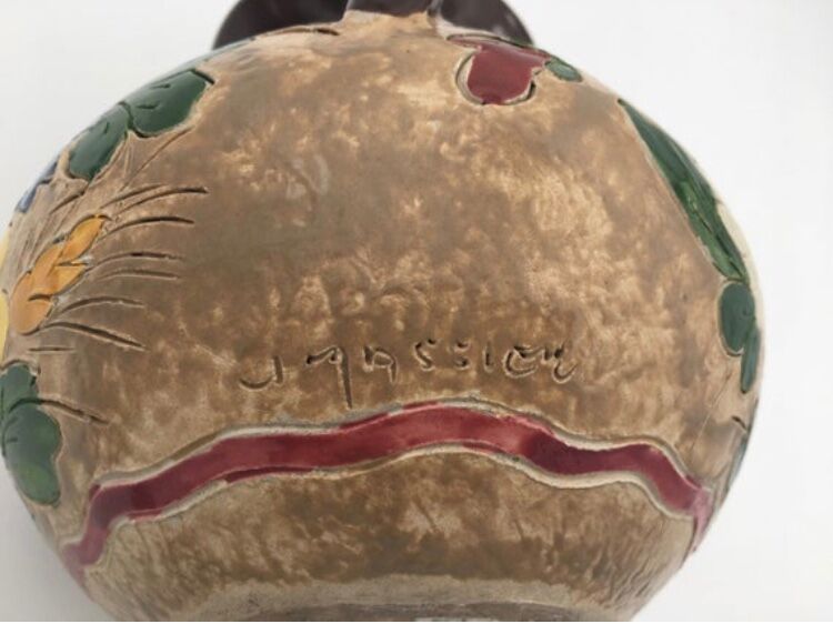 Jérôme MASSIER, Vallauris, France - Vase with handles in glazed earth - 1950s