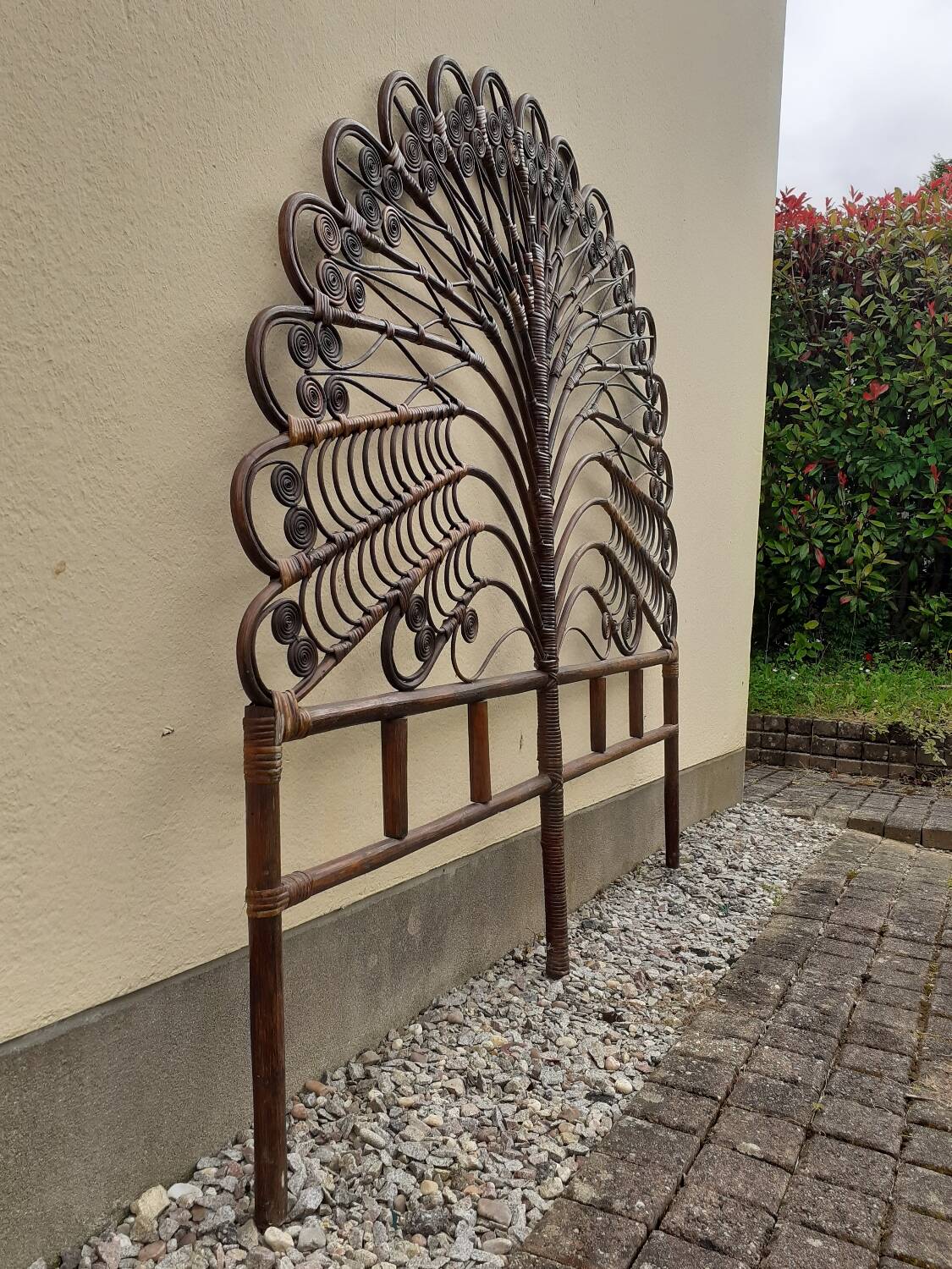 Peacock Rattan Headboard