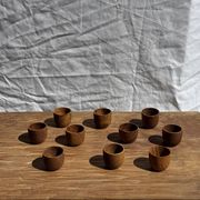 Mini tasse, coupelle ou coquetier en teck H5 D5