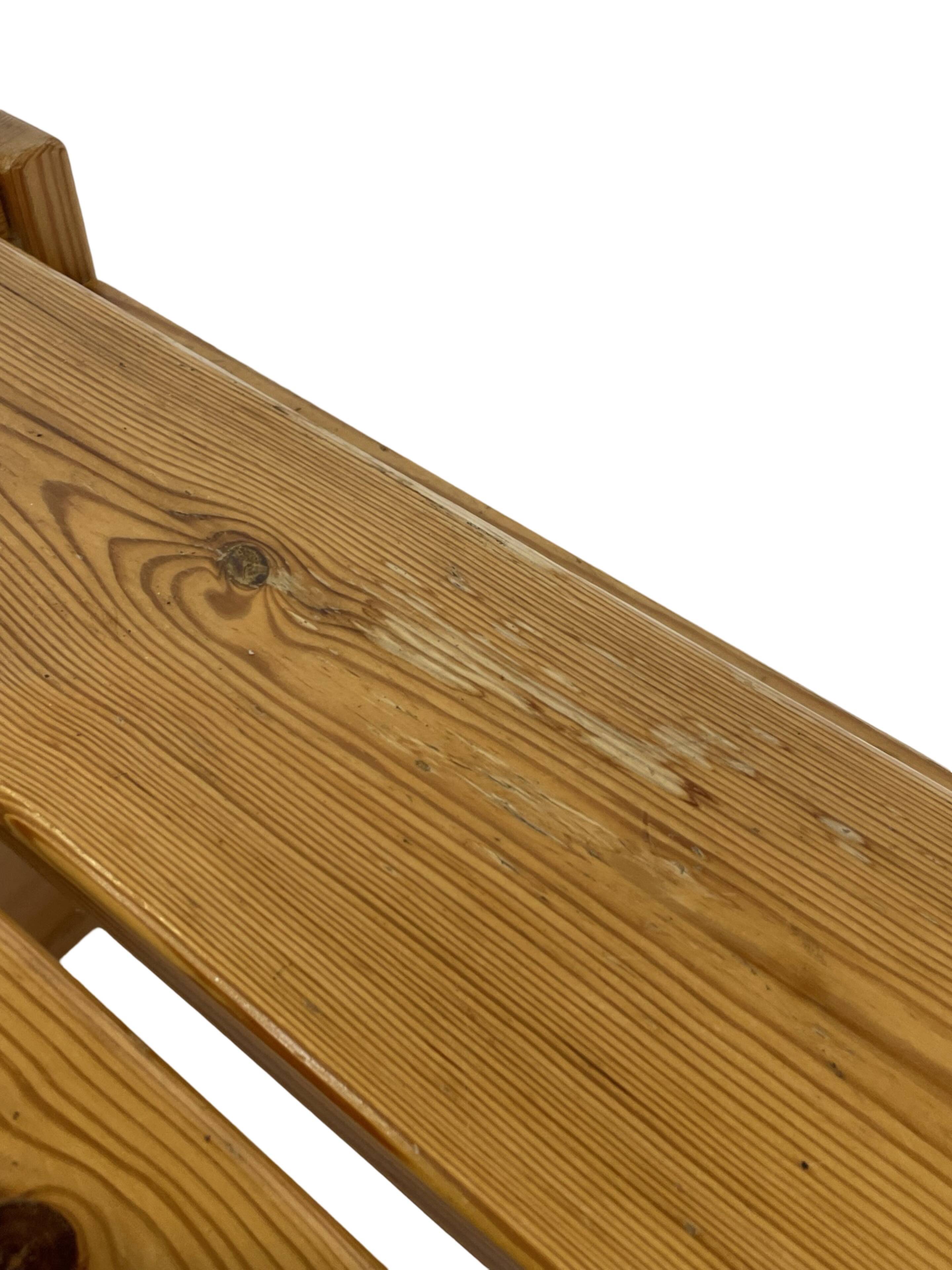 Vintage Coffee Table Pine Wood Design 1970s Coffee Table
