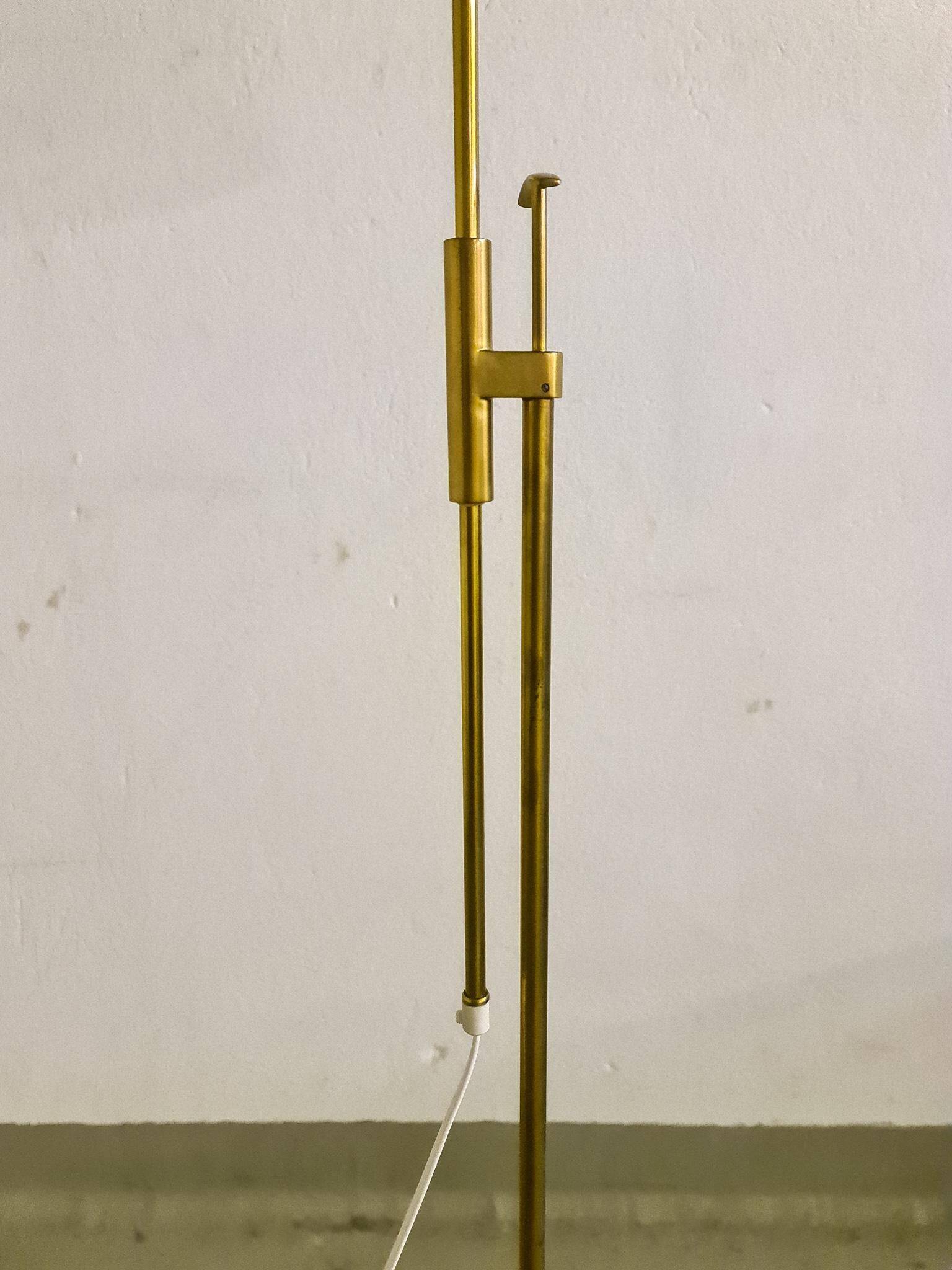 Mid-century brass floor lamp by Falkenbergs Belysning, Sweden, 1960s.