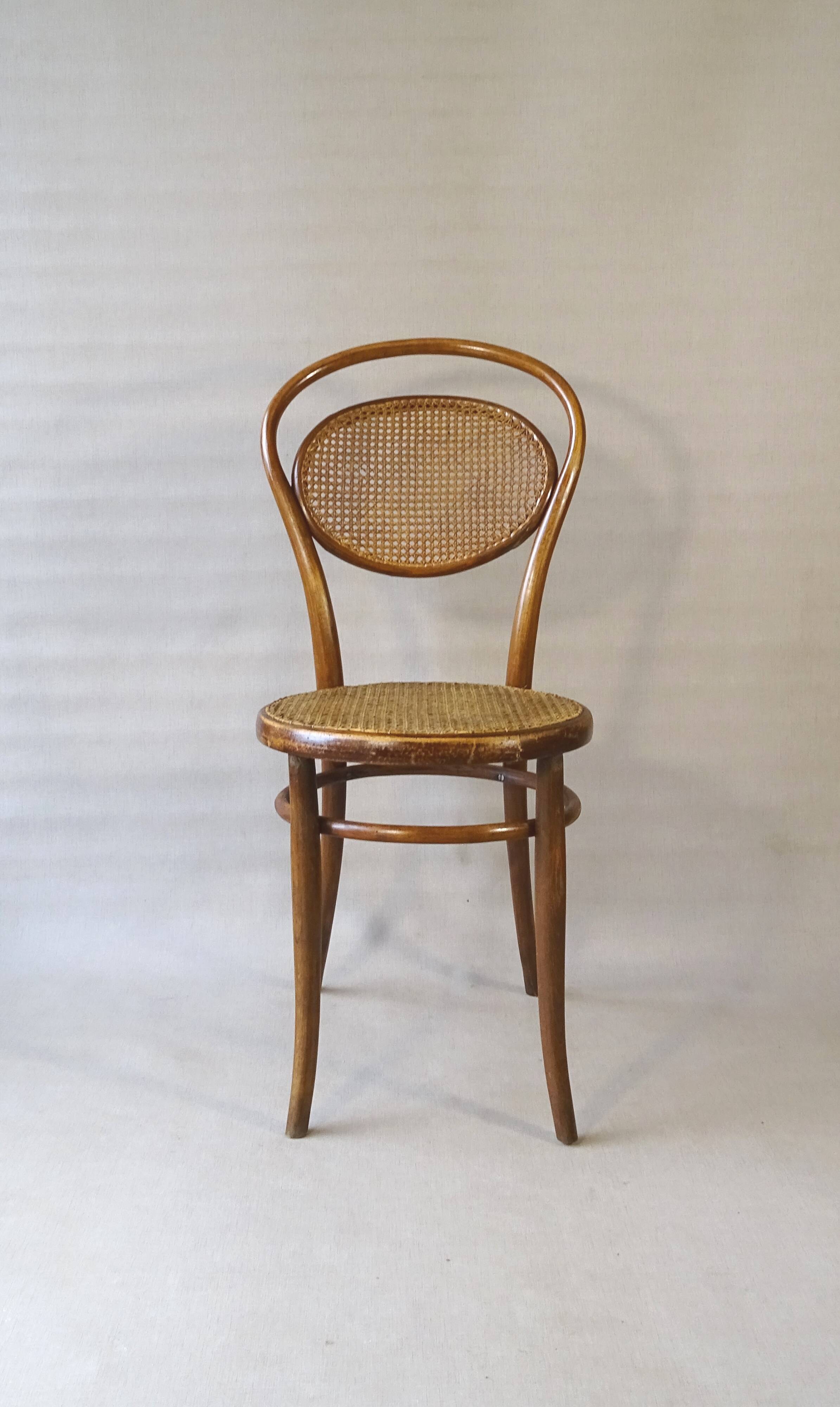 2 KOHN bistro chairs N°11/14 from 1890, cane